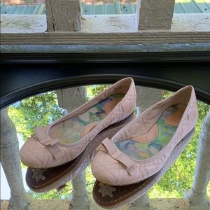 Born quilted leather pink ballerina flats size 9